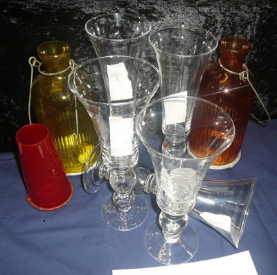 Lot 1035 - Set of glassware including approximately, fourty Champagne glasses (2 boxes), twenty wine...