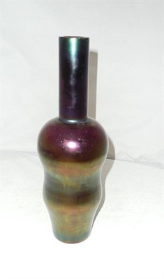 Lot 23 - Loetz-style tall bottle vase (af)