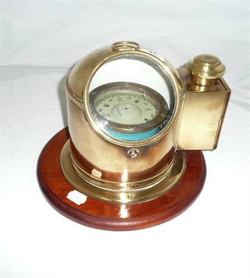 Lot 45 - Brass binnacle compass