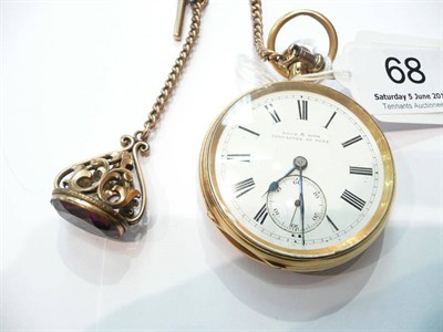 Lot 68 - An 18ct gold pocket watch and a 9ct fob