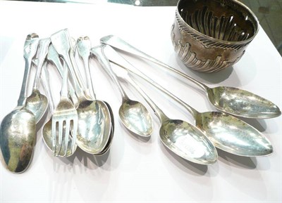 Lot 103 - Quantity of silver flatware and a silver bowl