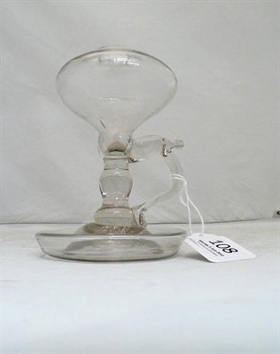 Lot 108 - Glass oil lamp