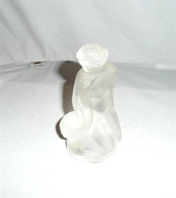 Lot 118 - A Lalique glass nude maiden with a swan