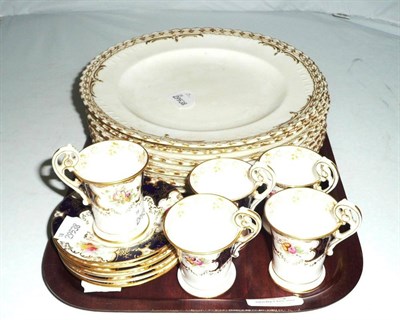 Lot 157 - Six plates, Coalport coffee cans (5) and saucers (6)