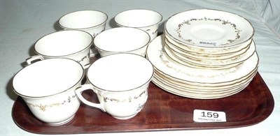 Lot 159 - Royal Worcester gold Chantilly coffee set