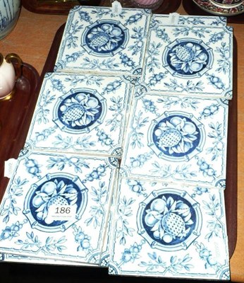 Lot 186 - Eleven Minton tiles