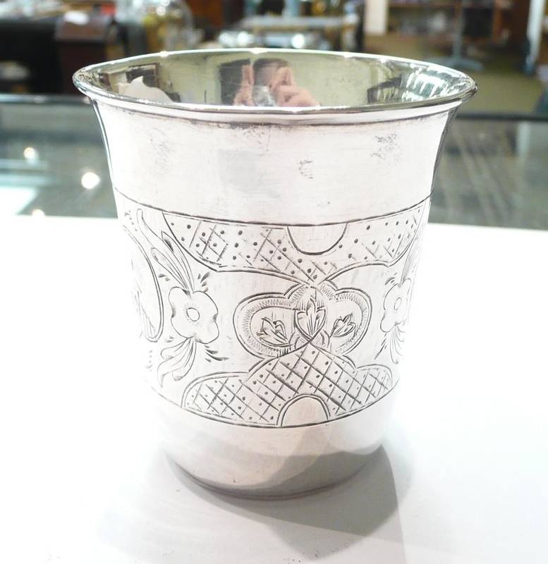 Lot 197 - Russian silver beaker