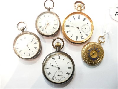 Lot 204 - Five pocket watches (5)