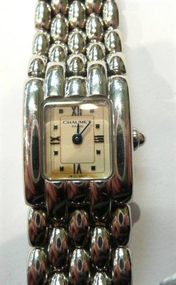 Lot 232 - A lady's stainless steel quartz wristwatch signed Chaumet, Paris