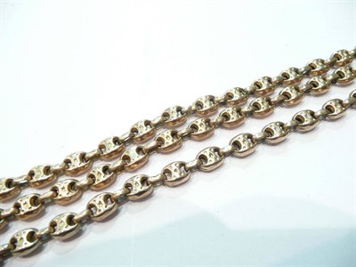 Lot 235 - A 9ct gold muff chain