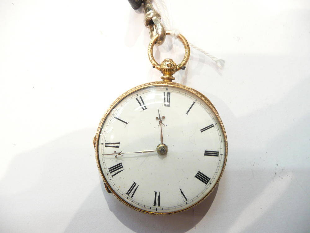 Lot 238 18ct gold cased pocket watch