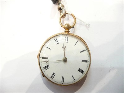 Lot 238 - 18ct gold cased pocket watch