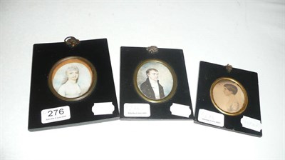 Lot 276 - Three oval miniatures