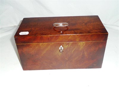 Lot 321 - Georgian mahogany tea caddy