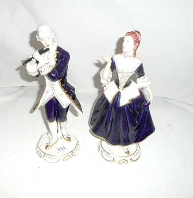 Lot 331 - A pair of modern Royal Dux figures of a lady and gentleman