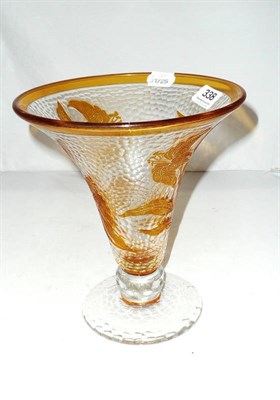 Lot 338 - Webb Lily pseudo-cameo trumpet glass vase