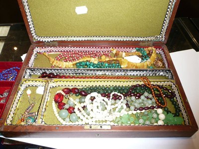 Lot 421 - Assorted bead necklaces and earrings