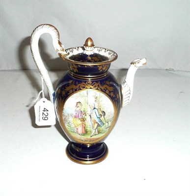 Lot 429 - Meissen (second) porcelain coffee pot and cover