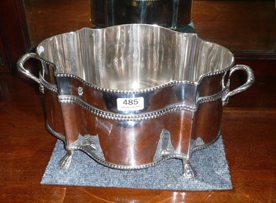 Lot 485 - Silver plated wine bucket