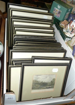 Lot 487 - Thirty assorted framed prints, mainly topographical