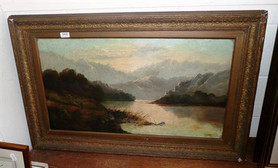 Lot 543 - Oil G Herbert, mountain landscape