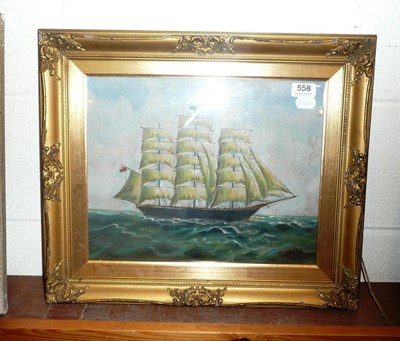 Lot 558 - Framed picture of a sailing ship