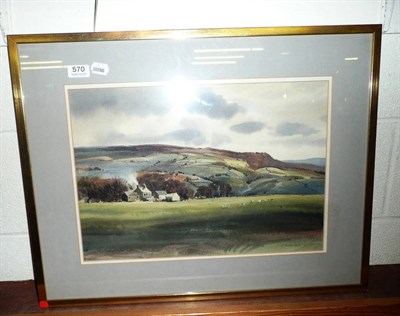 Lot 570 - J Barrie Haste, framed watercolour of a dale's scene