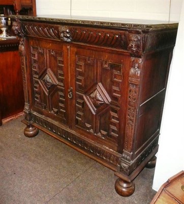 Lot 578 - Carved oak sideboard