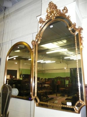 Lot 582 - Gilt overmantel mirror and a reproduction gilt pier glass