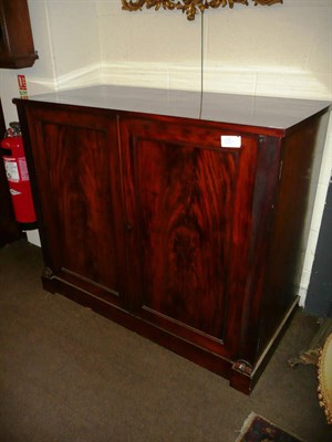 Lot 587 - Victorian mahogany cupboard fitted with drawers