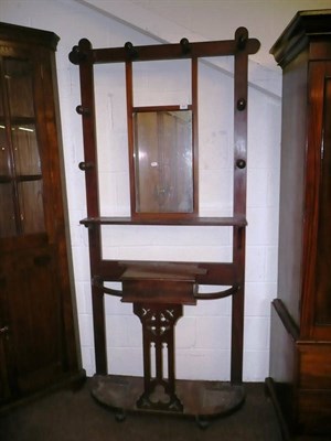 Lot 592 - Mahogany hall stand