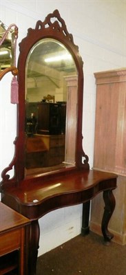 Lot 597 - 19th century mahogany console table with mirror back