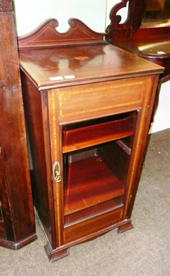 Lot 599 - Inlaid mahogany music cabinet