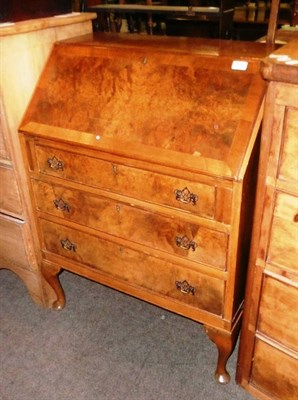 Lot 605 - Walnut bureau