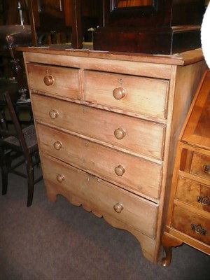 Lot 607 - Victorian pine chest of drawers