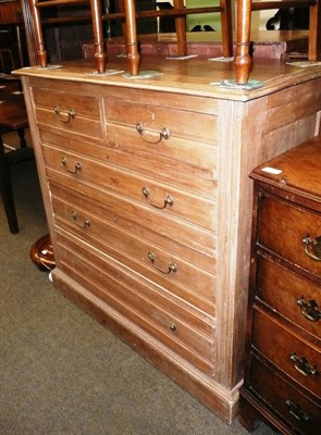 Lot 611 - Pine chest of drawers and a pair of mahogany bedroom chairs