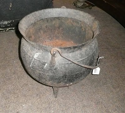 Lot 639 - Brass cauldron