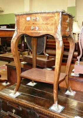 Lot 641 - French gilt-mounted two drawer table