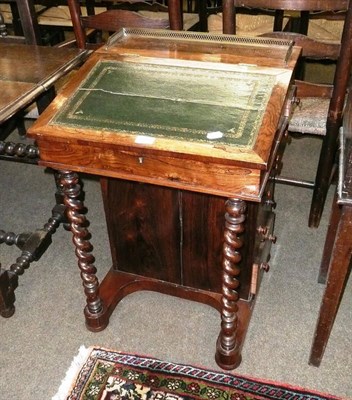 Lot 649 - 19th century rosewood Davenport