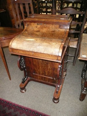 Lot 651 - Victorian walnut davenport