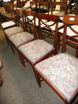 Lot 675 - Four Georgian x-back chairs