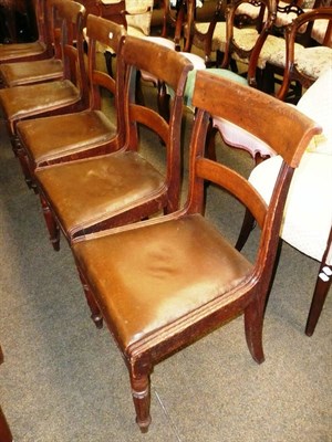 Lot 682 - Set of six 19th century bar-back oak chairs