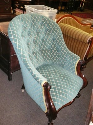 Lot 694 - Rosewood framed 19th century armchair