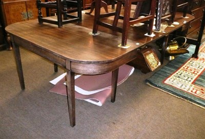 Lot 705 - George III D-end table and two leaves