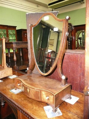 Lot 716 - George III mahogany dressing table mirror