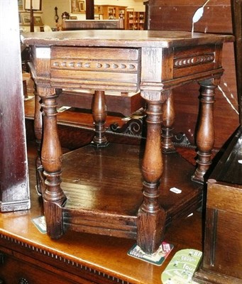 Lot 723 - Hexagonal oak table with drawer Titchmarsh and Goodwin style coffee table