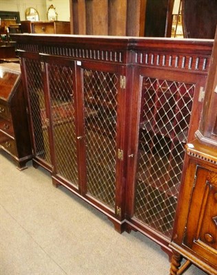 Lot 725 - Stained bookcase cabinet