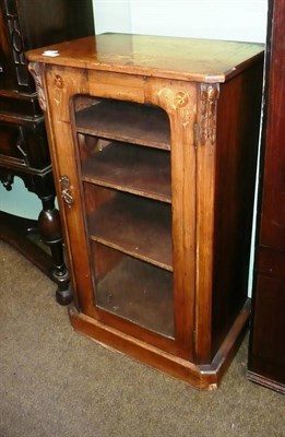 Lot 748 - Inlaid music cabinet with glazed door