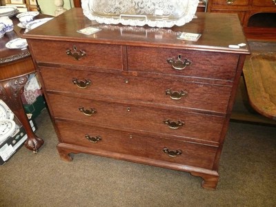 Lot 762 - Georgian III mahogany plum pudding inlaid chest of drawers