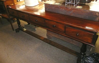 Lot 764 - Mahogany five drawer side table (made up)